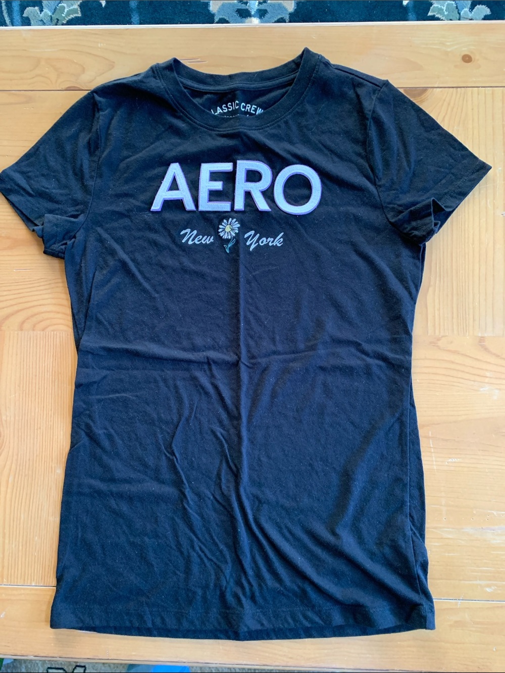 Aeropostale Black Tee with white AERO Logo